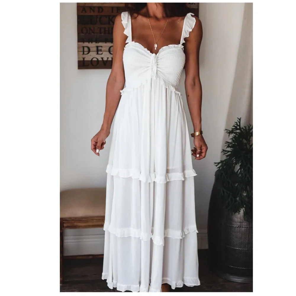 BellanBlue White Maxi Dress - Picture 2 of 4